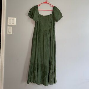 Baltic Born Dusty Green Buttercup Midi Dress L